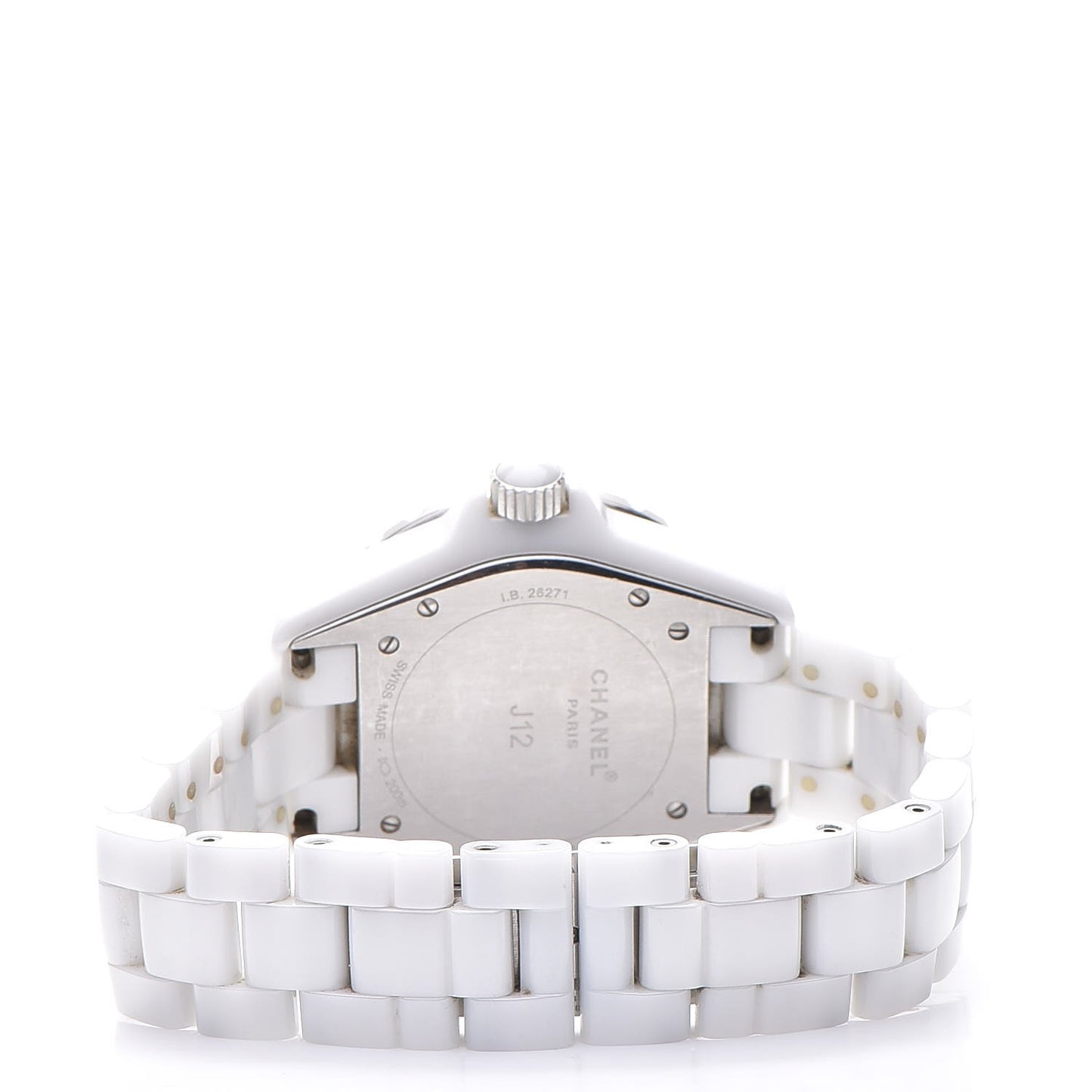 Stainless Steel Ceramic Diamond 38mm J12 Automatic Watch White