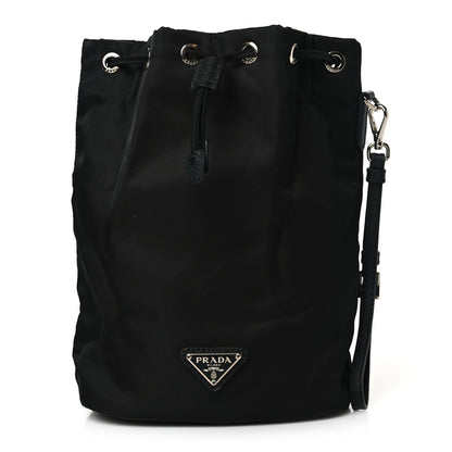 Prada Nylon Vela Drawstring Wristlet Pouch Black 1 of 8