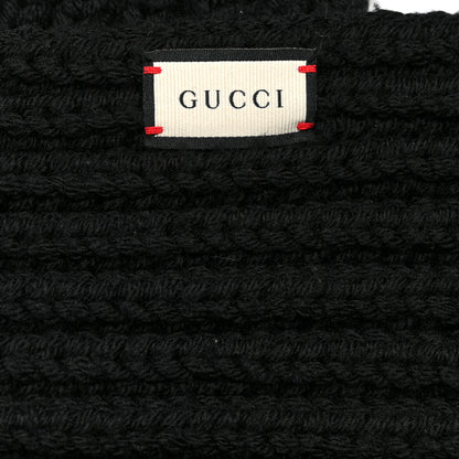 Gucci Wool Knit Scarf Black 4 of 5