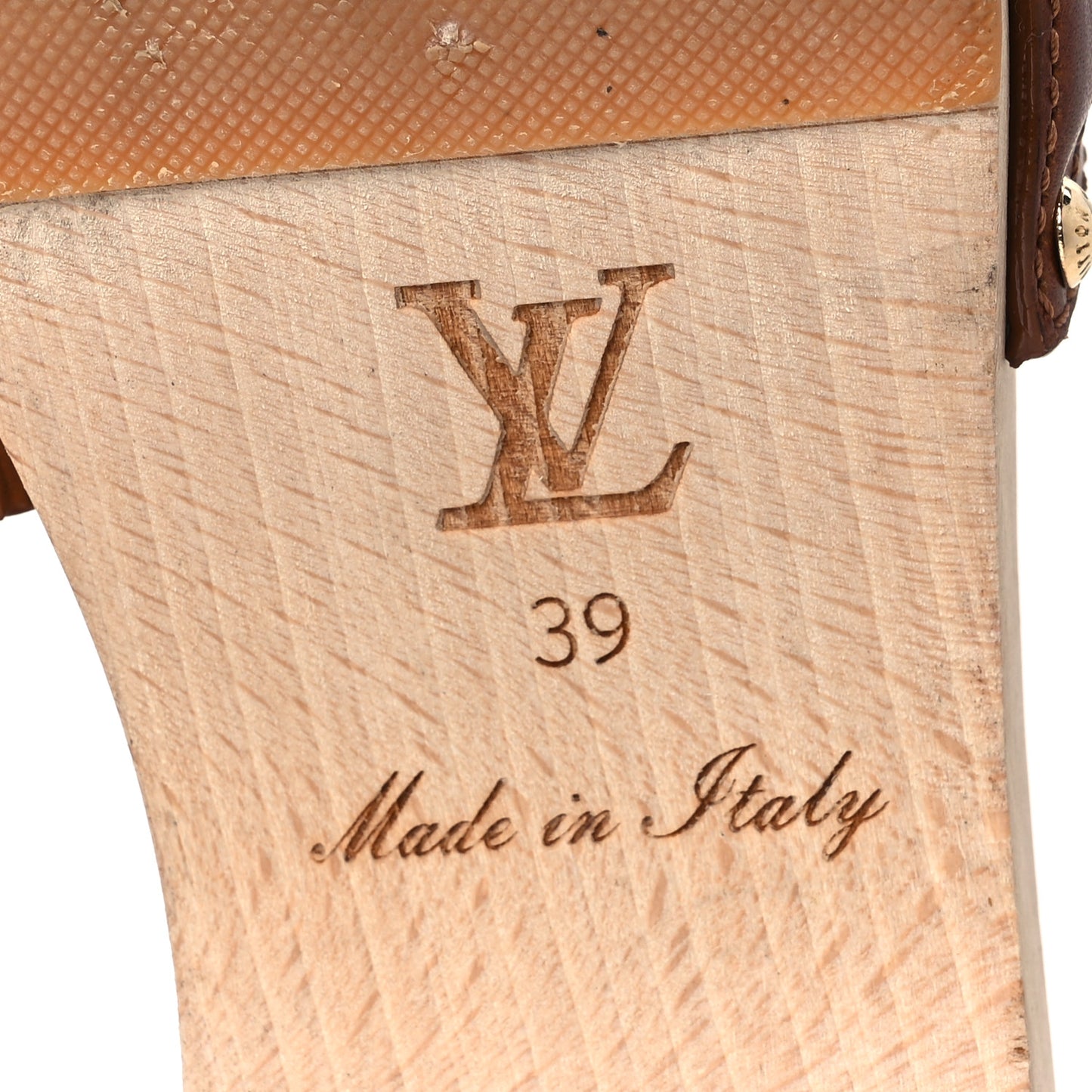 Calfskin Monogram Cottage Mule 39 Cognac
