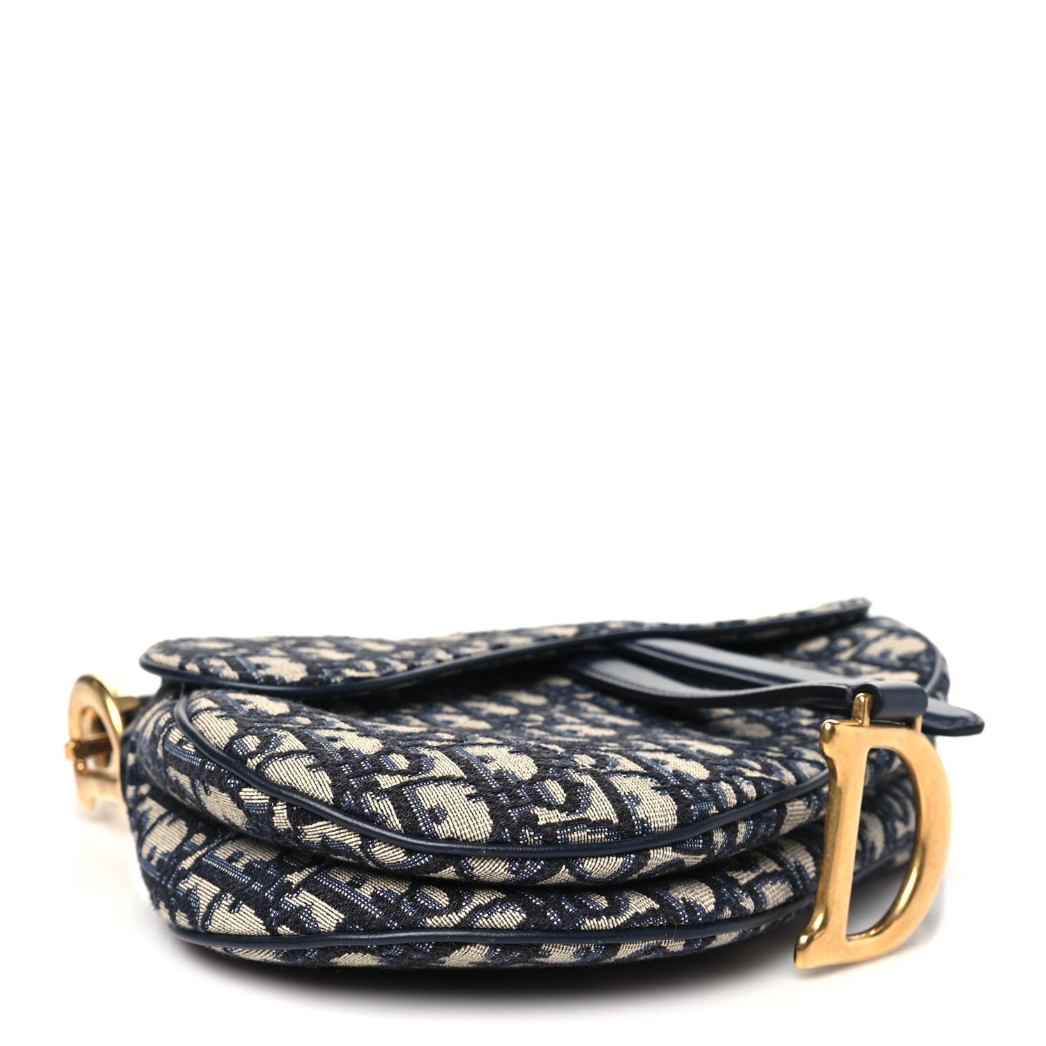 Christian Dior Oblique Saddle Bag Blue 4 of 12