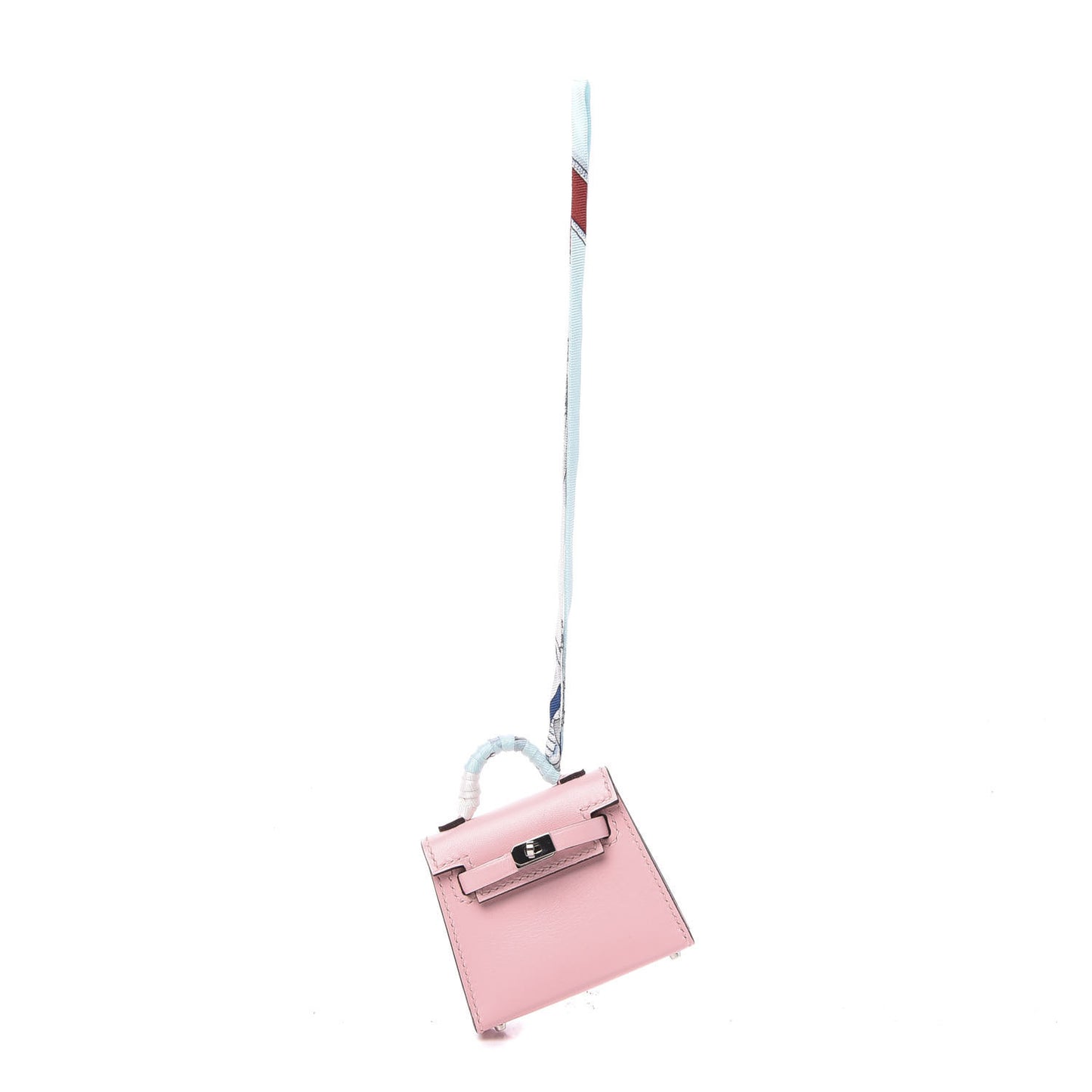 Tadelakt Mini Kelly Twilly Bag Charm Rose Sakura
