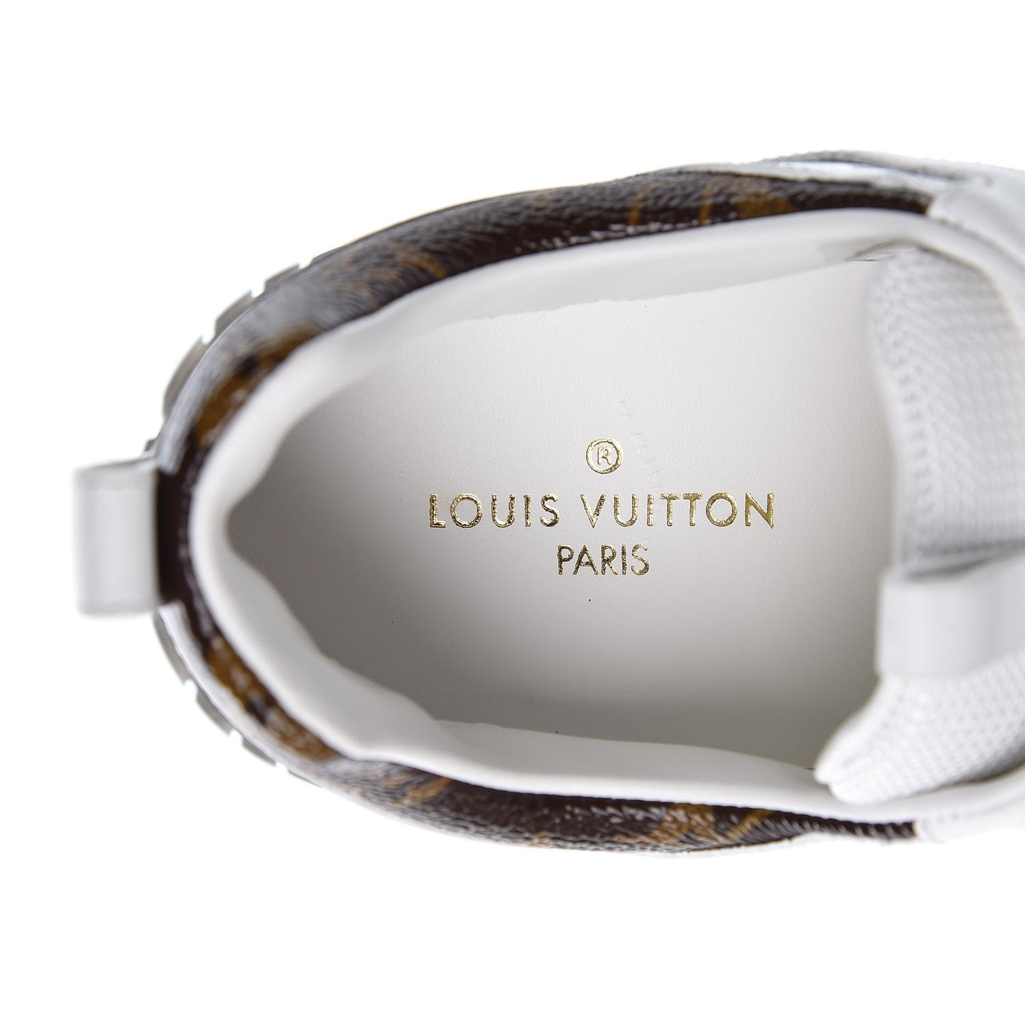 Calfskin Monogram Run Away Sneakers 37 White