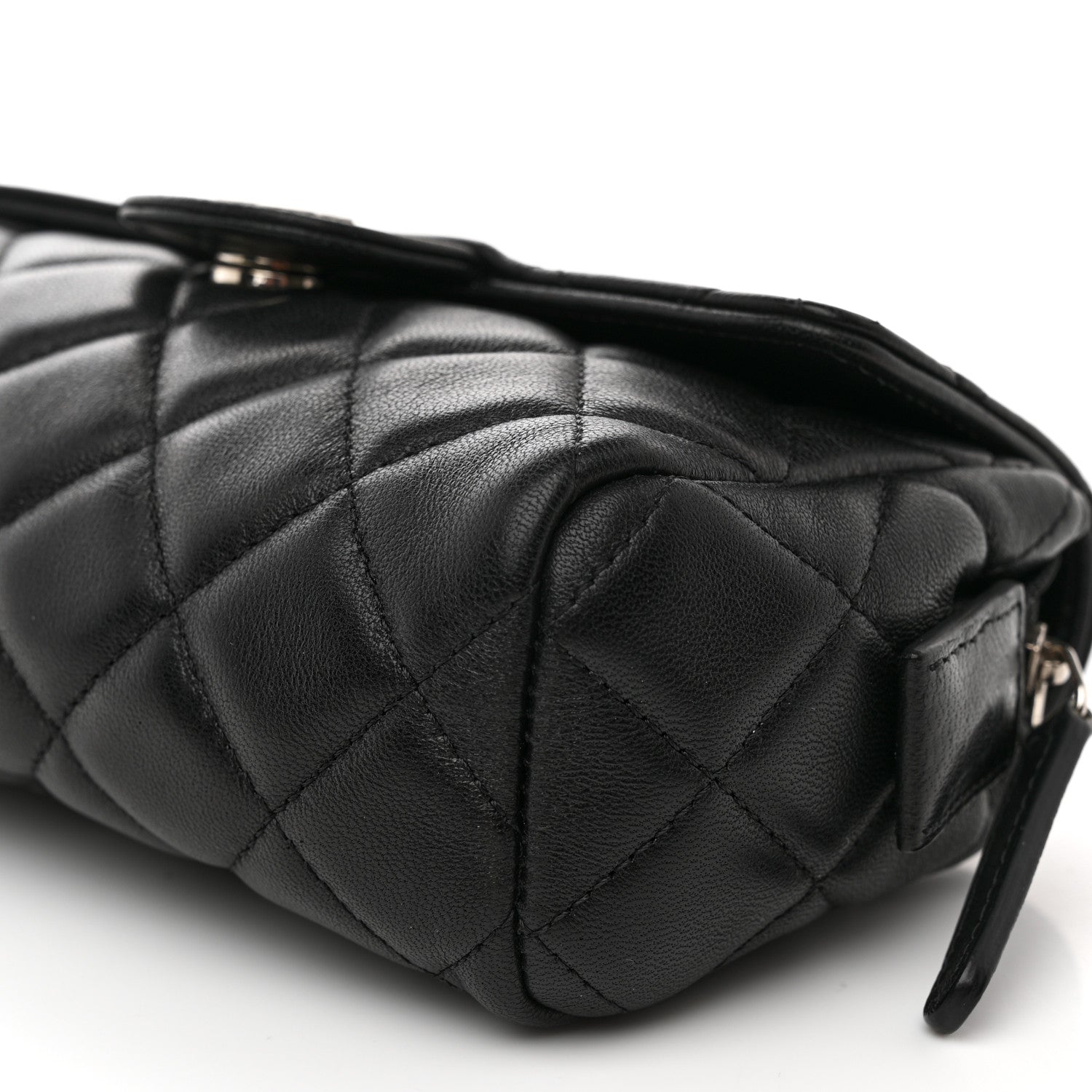 Chanel Lambskin Quilted Flap Cosmetic Case Black 9 of 9