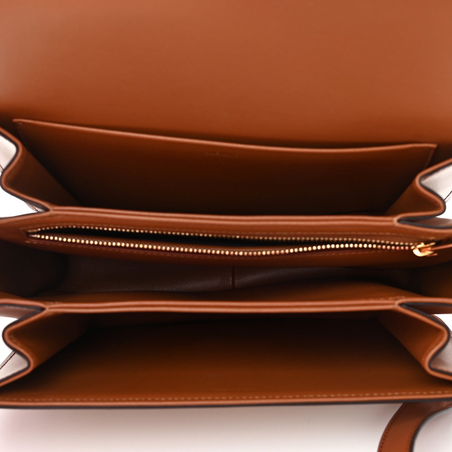 Textile Calfskin Classique Triomphe Bag Natural Tan