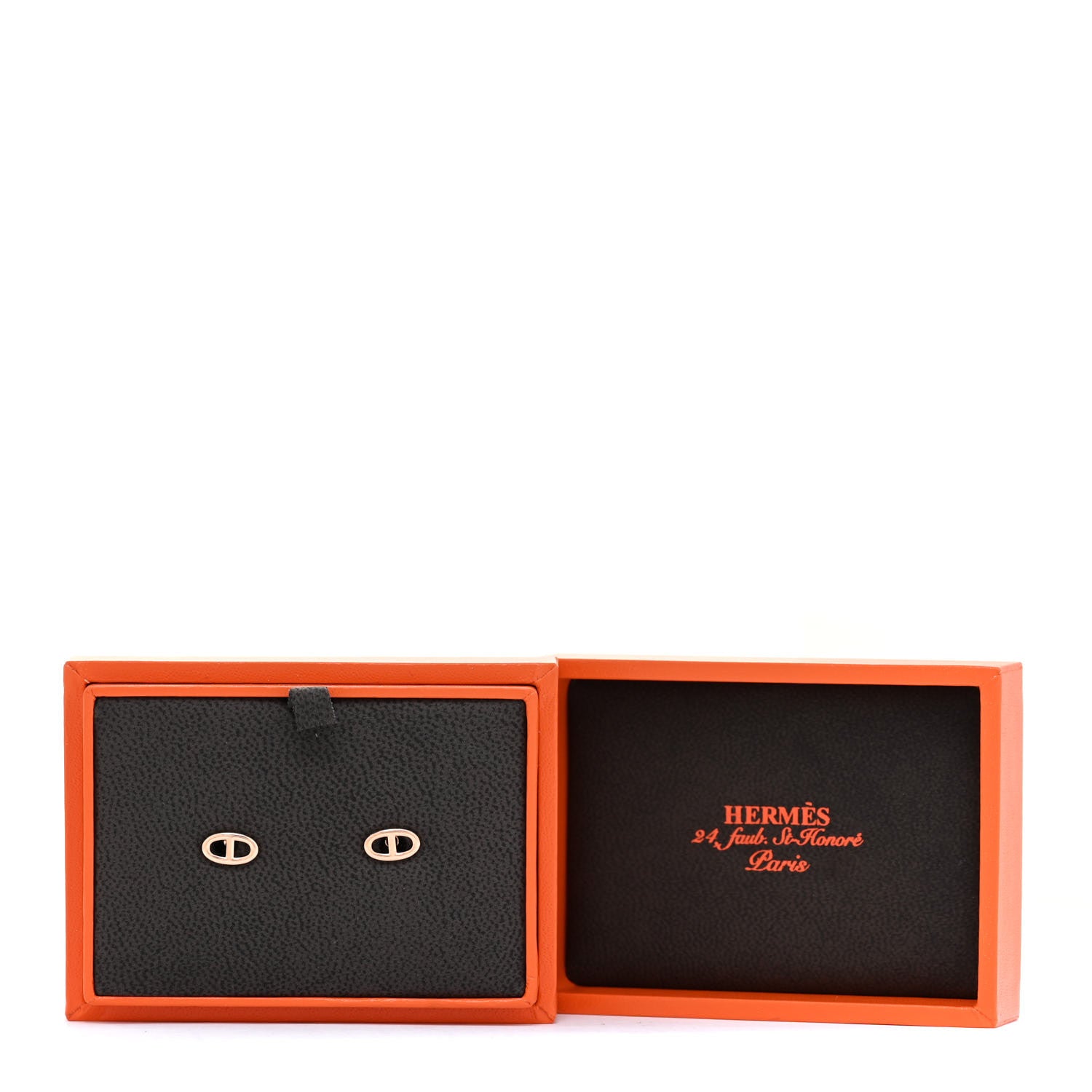 Hermes 18K Rose Gold TPM Farandole Stud Earrings 6 of 6