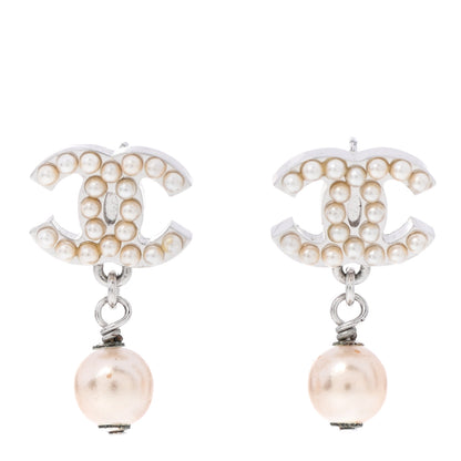Chanel Pearl CC Drop Earrings Gold 1 of 4