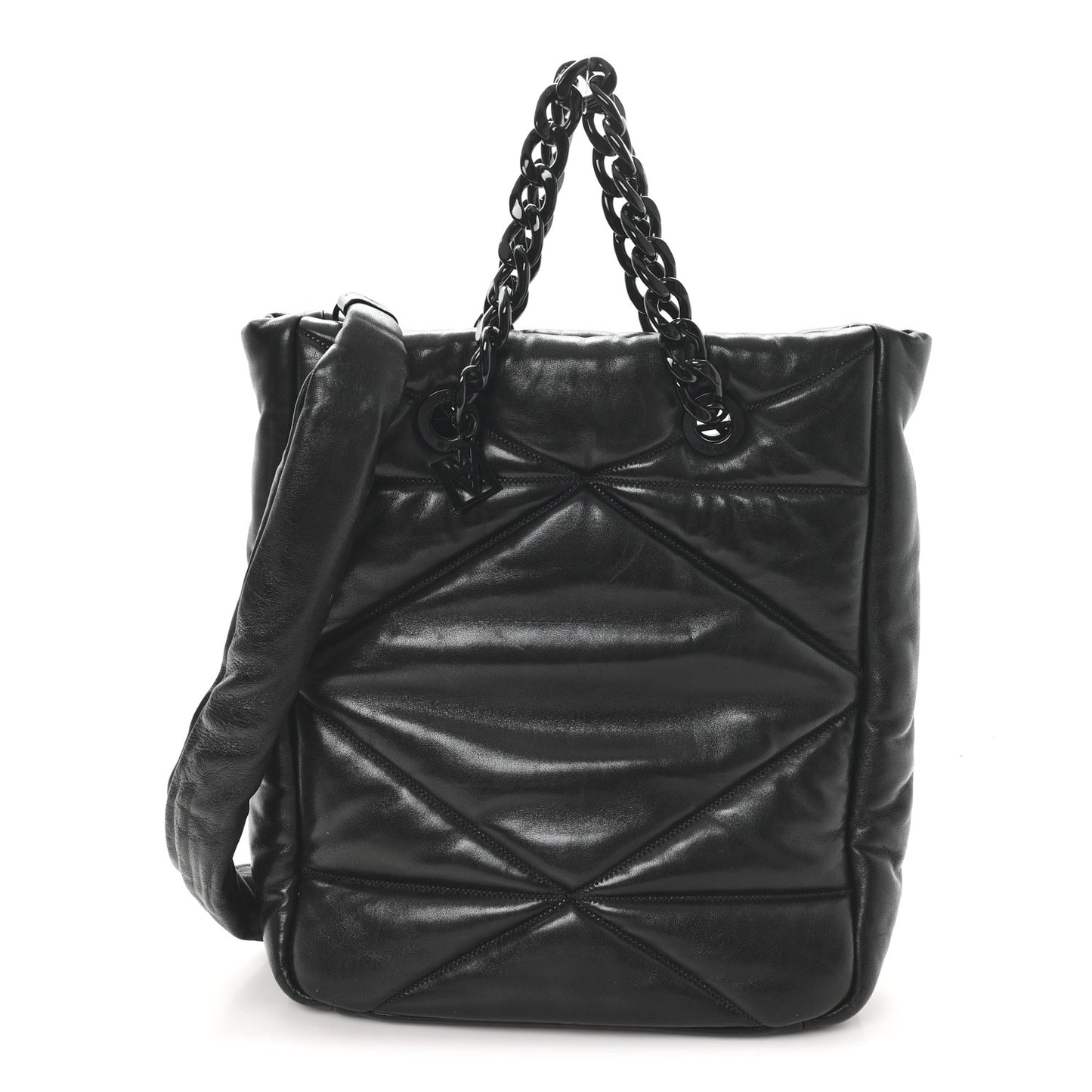 Nappa Cloud Quilted Travia Medium Tote Black