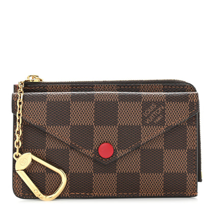 Louis Vuitton Damier Ebene Recto Verso Card Holder Red 1 of 10