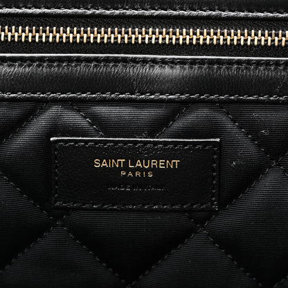 Saint Laurent Calfskin Quilted ES Giant Travel Bag Black 6 of 9
