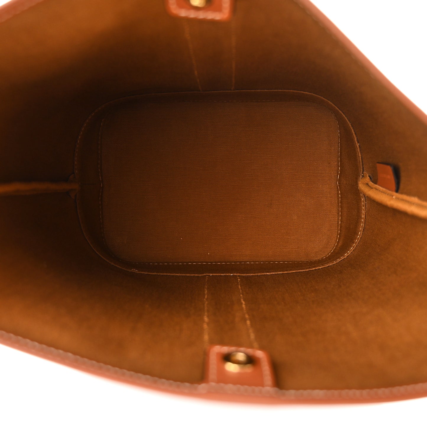 Triomphe Canvas Calfskin Small Bucket Bag Tan