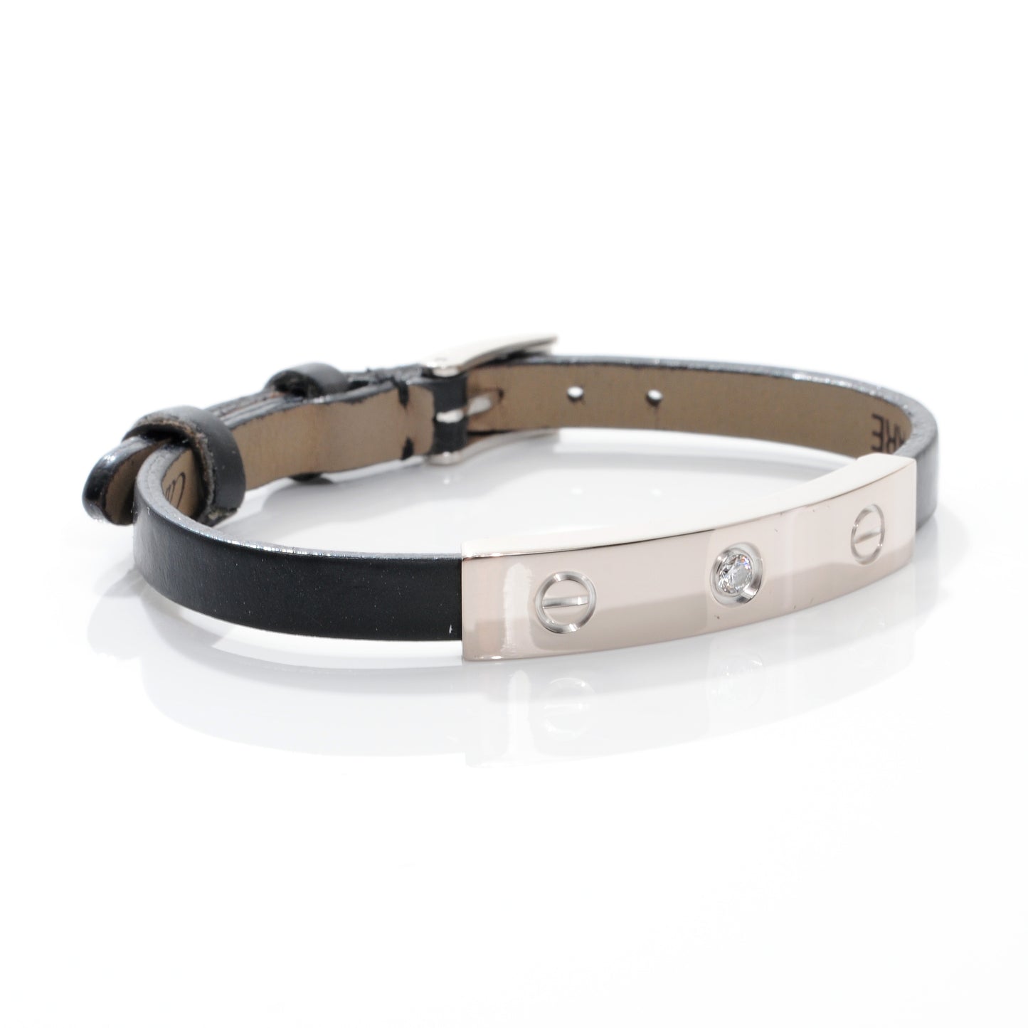 18k Leather Diamond Love Bracelet