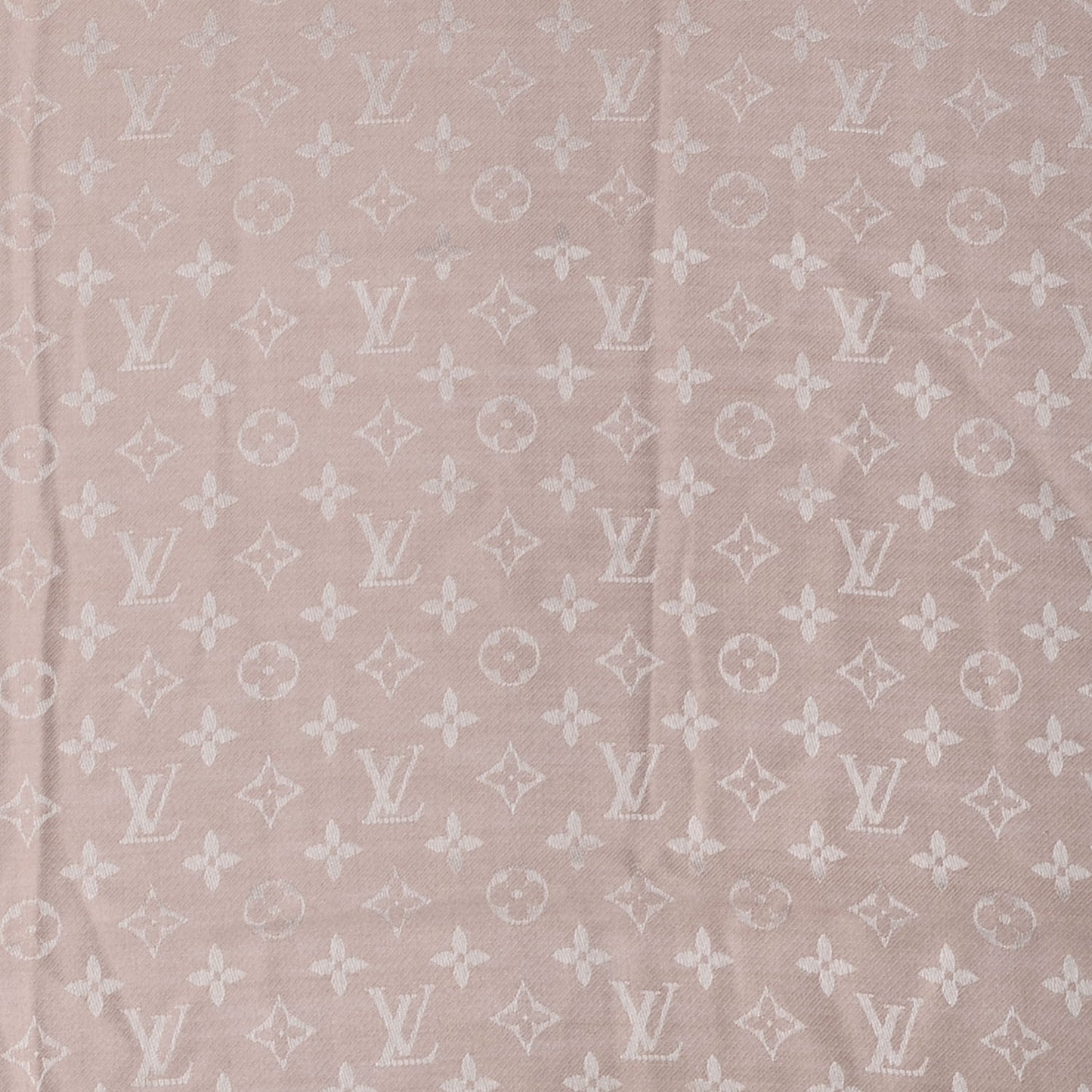 Silk Wool Monogram Denim Shawl Rose