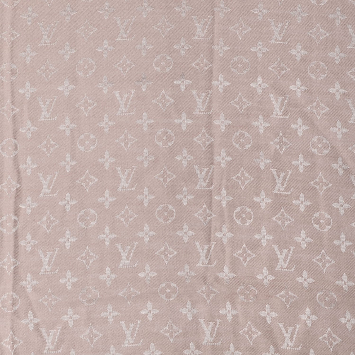 Louis Vuitton Silk Wool Monogram Denim Shawl Rose 1 of 5