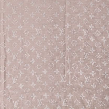 Louis Vuitton Silk Wool Monogram Denim Shawl Rose 1 of 5