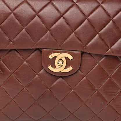 Chanel Lambskin Quilted Backpack Brown 19 of 20