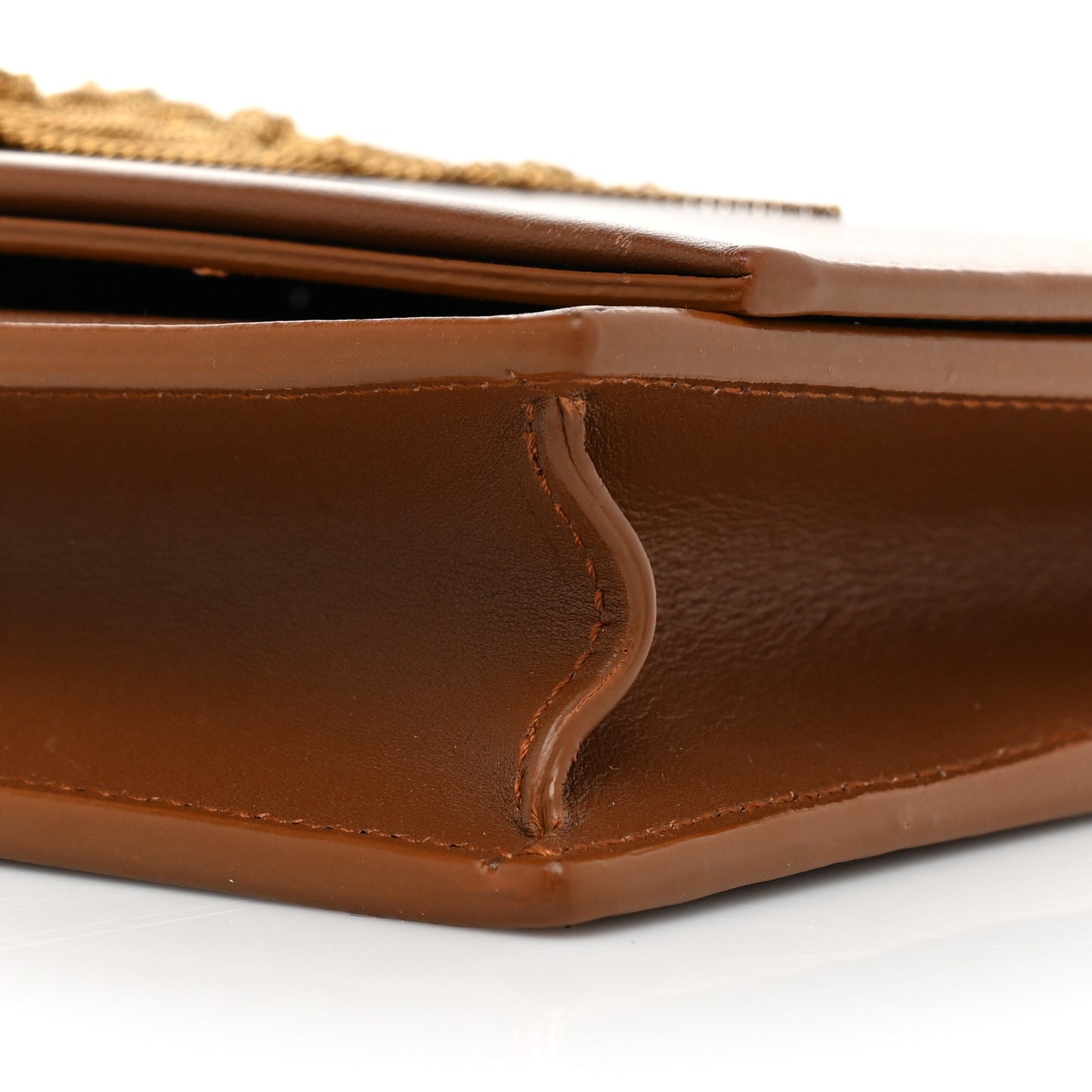 Smooth Calfskin Classic Monogram Kate Tassel Chain Wallet Fauve