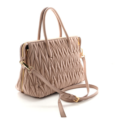 Miu Miu Nappa Matelasse Top Handle Cammeo 3 of 9
