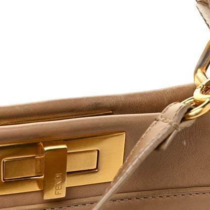 Fendi Calfskin Medium Peekaboo Iconic Satchel Tan 37 of 37