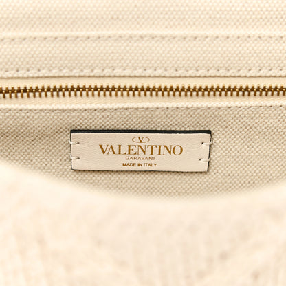 Valentino Garavani Knit Large Roman Stud Shoulder Bag Ecru 6 of 10