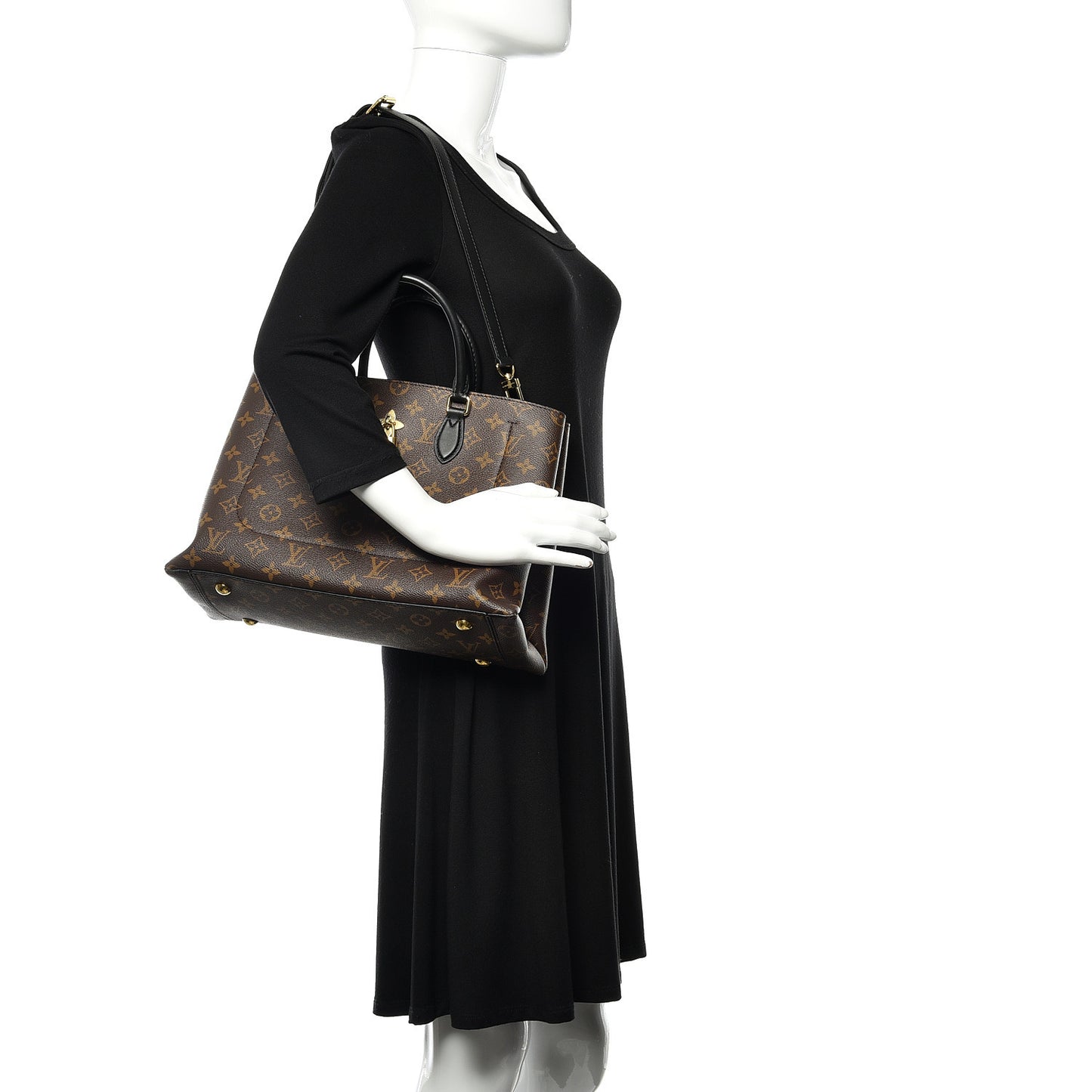 Monogram Flower Tote Black