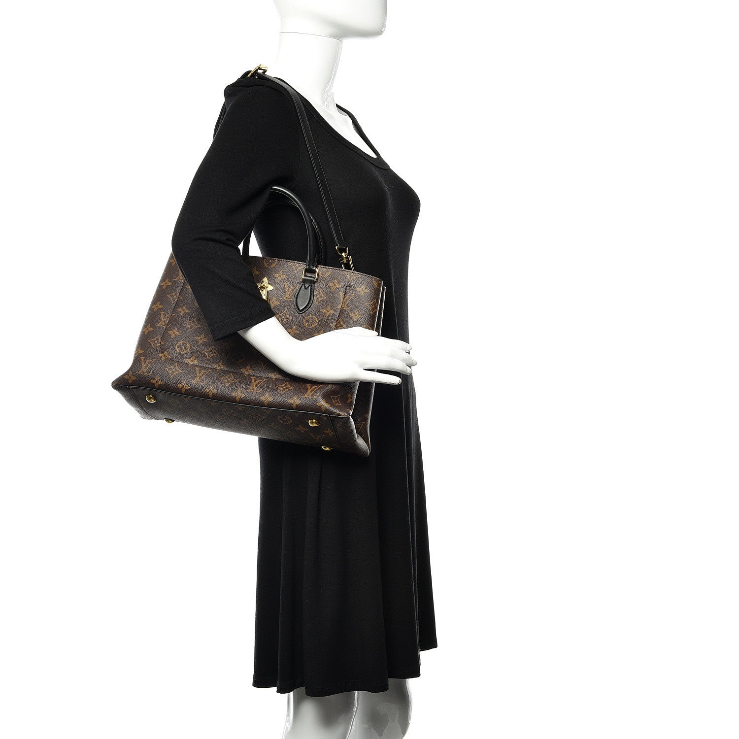 Louis Vuitton Monogram Flower Tote Black 2 of 11