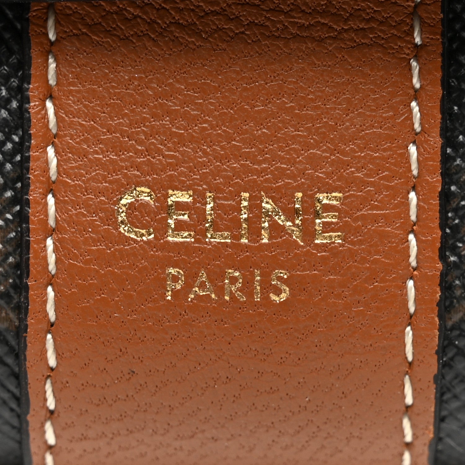 Celine Canvas Triomphe Lambskin Folded Compact Wallet Tan 6 of 11