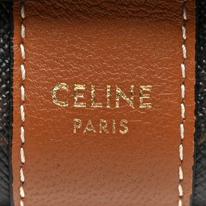 Celine Canvas Triomphe Lambskin Folded Compact Wallet Tan 6 of 11