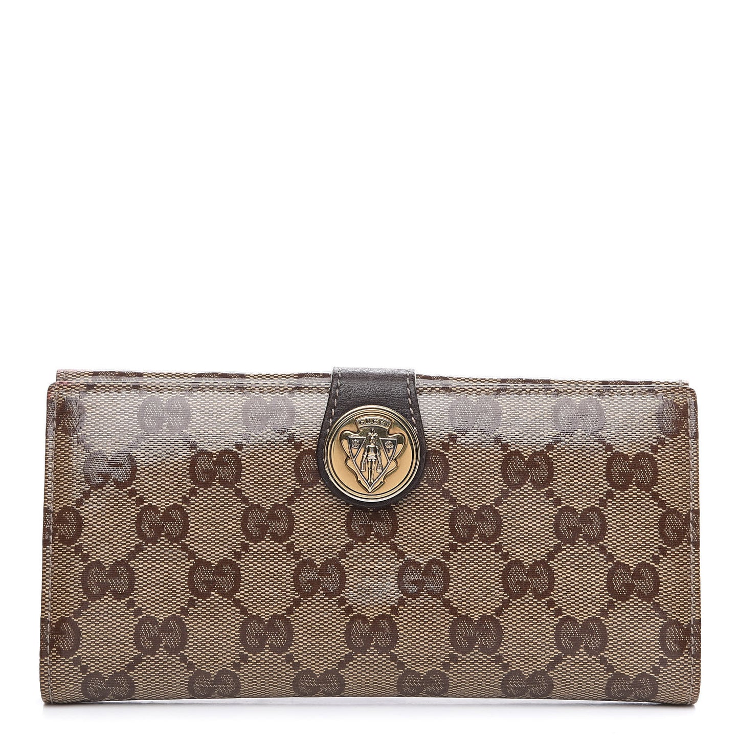 Crystal Monogram Hysteria Continental Wallet Brown