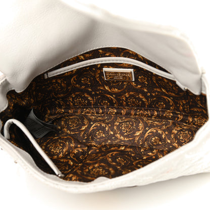 Versace Nappa Barocco Quilted Vanitas Medea Shoulder Bag White 5 of 13