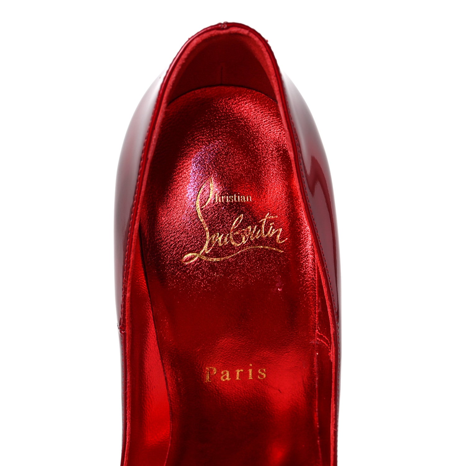 Christian Louboutin Metallic Patent Psychic So Kate 120 Pumps 37 Loubi 7 of 8