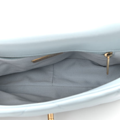 Chanel Lambskin Quilted Medium Chanel 19 Flap Light Blue 5 of 11