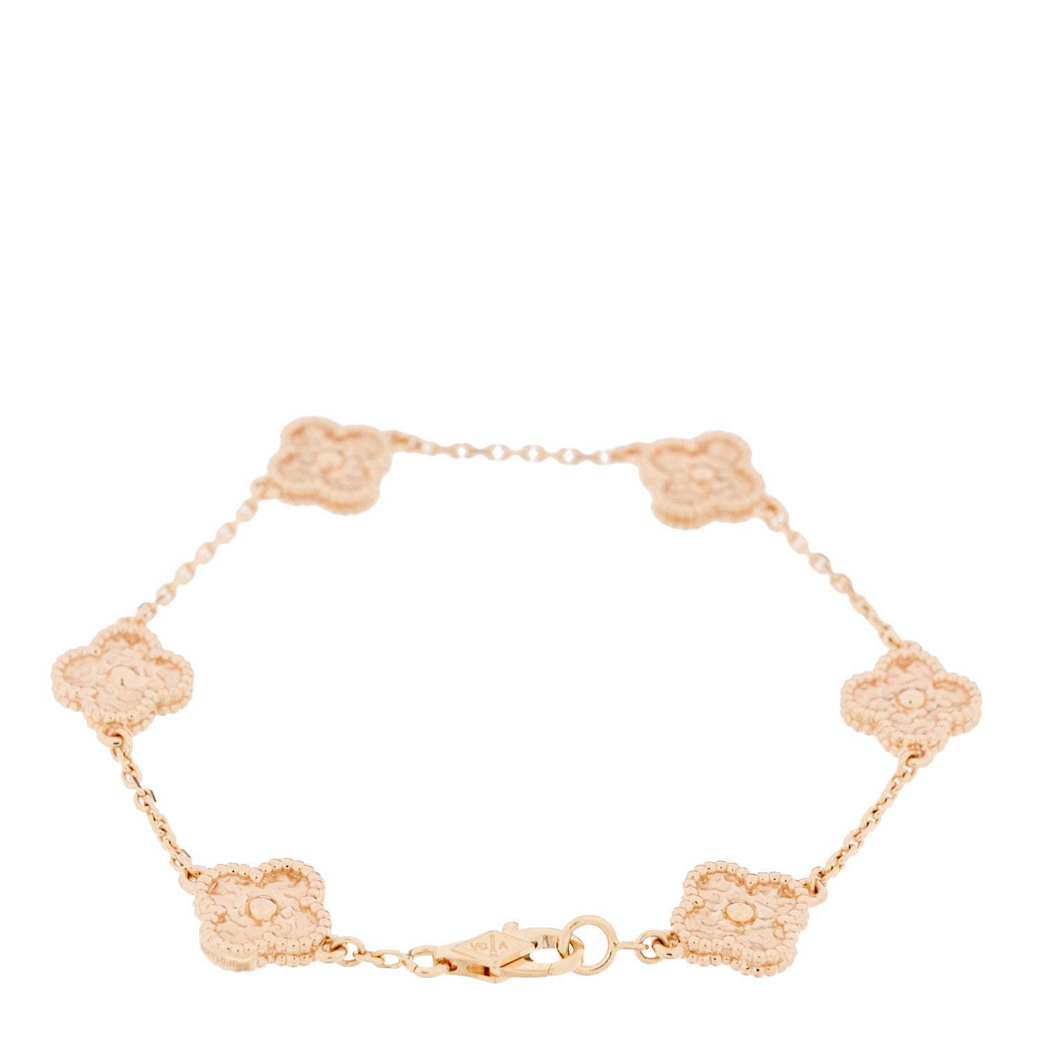 Van Cleef & Arpels 18K Rose Gold 6 Motifs Sweet Alhambra Bracelet 2 of 6