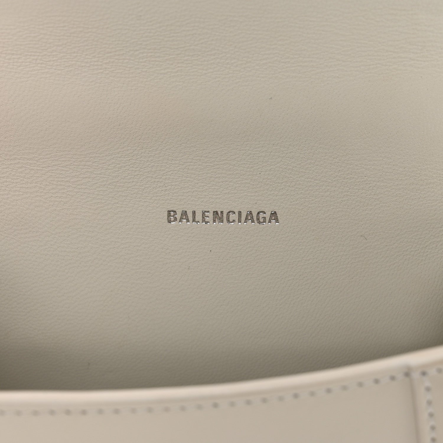 Balenciaga Shiny Box Calfskin Hourglass Top Handle Bag XS Chalky White 7 of 12