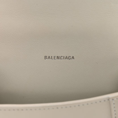 Balenciaga Shiny Box Calfskin Hourglass Top Handle Bag XS Chalky White 7 of 12