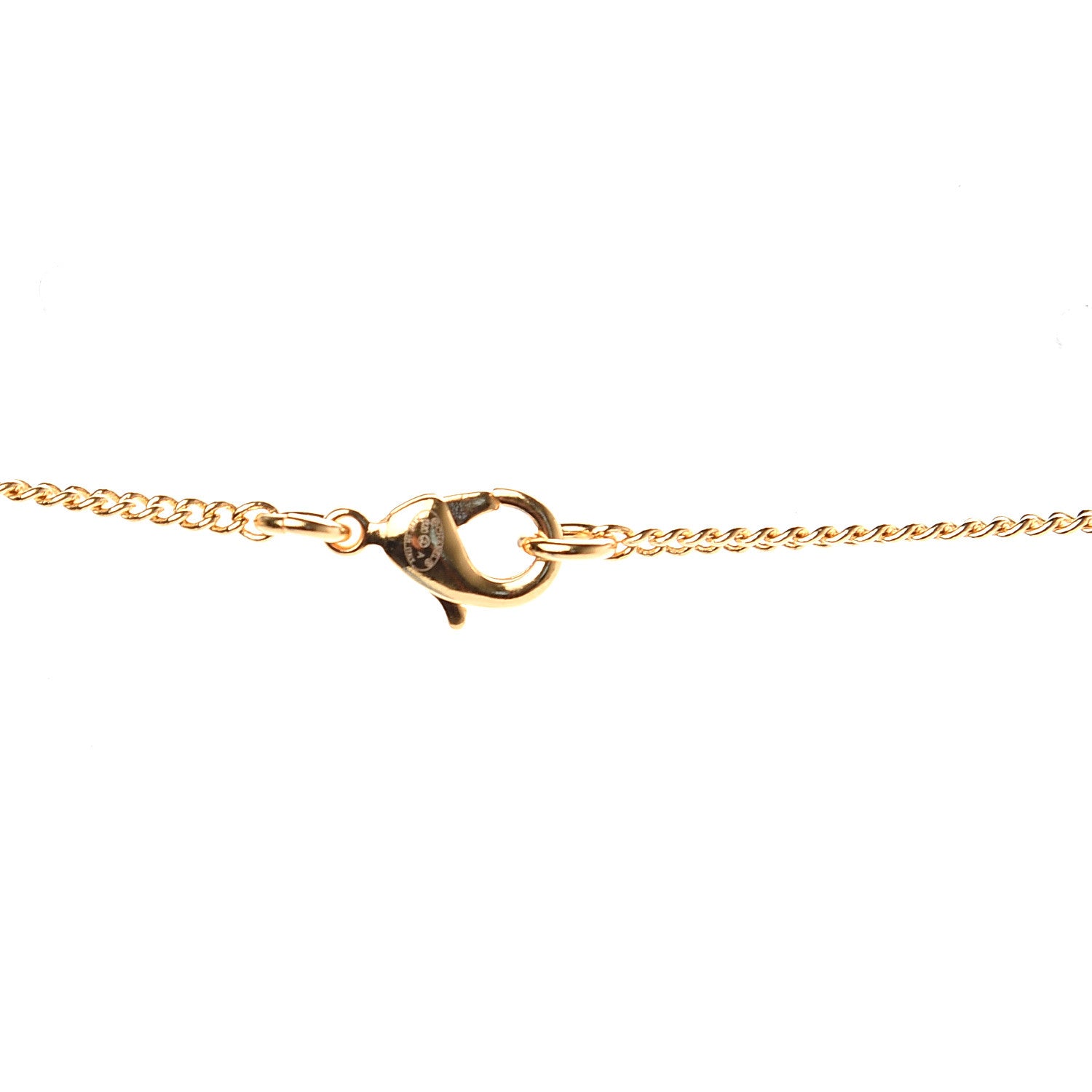 Chanel Metal CC Paris Button Necklace Gold 4 of 5