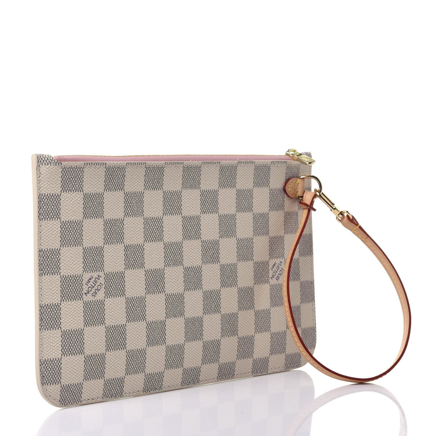 Louis Vuitton Damier Azur Neverfull MM GM Pochette Rose Ballerine 3 of 9
