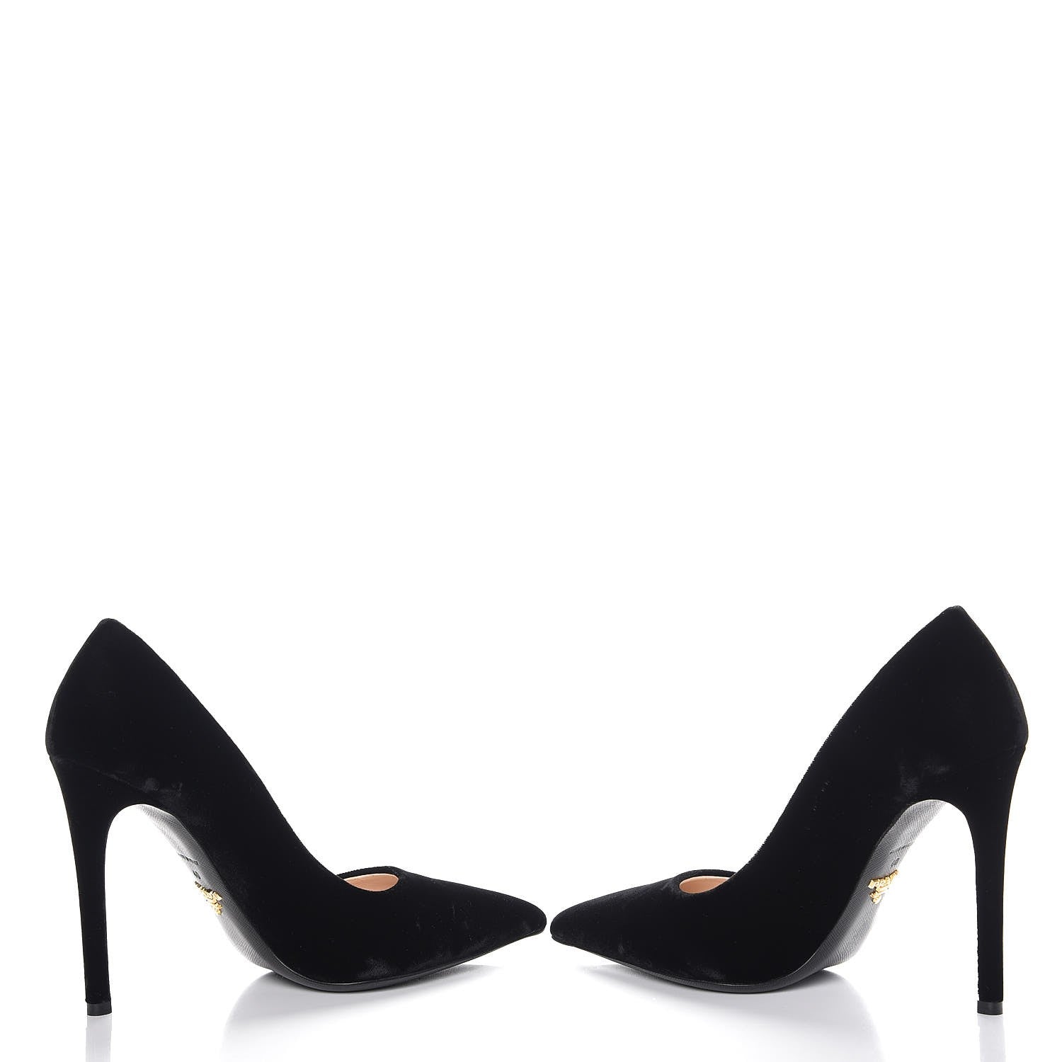 Prada Velvet Pointed Toe Pumps 40 Black 5 of 11