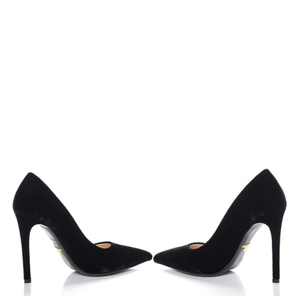Prada Velvet Pointed Toe Pumps 40 Black 5 of 11