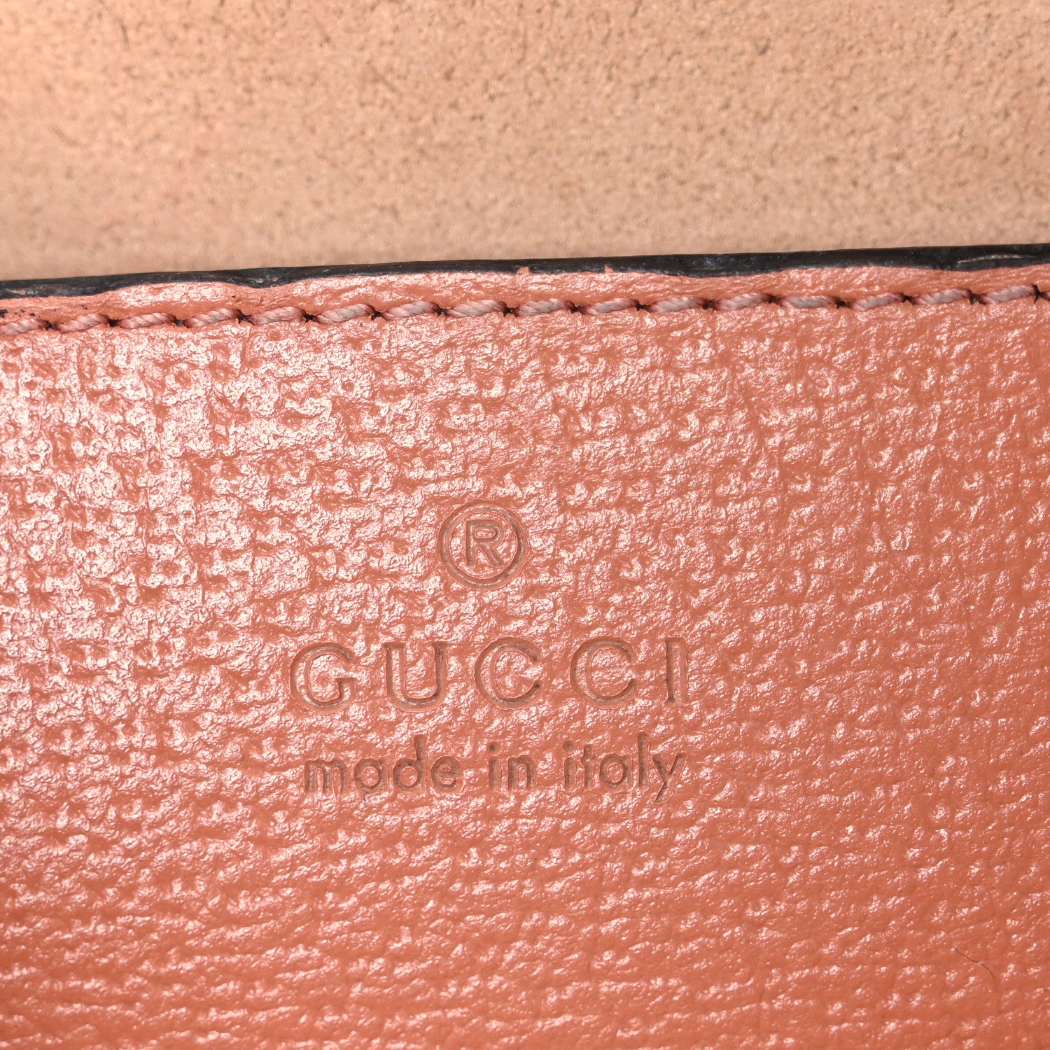 Gucci Monogram Textured Dollar Calfskin Small Ophidia Dome Shoulder Bag Cloche Rose Pink 6 of 12