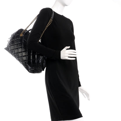 Chanel Glazed Calfskin Castle Rock Bowling Bag Black 2 of 12
