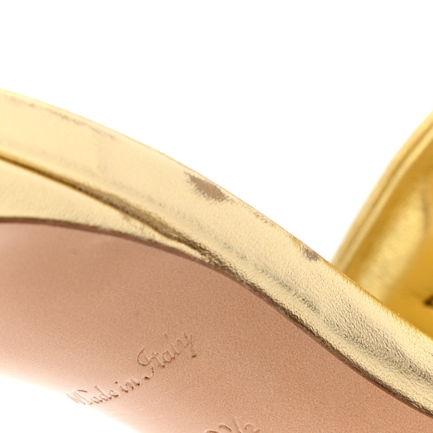 Louis Vuitton Metallic Lambskin Embossed Monogram Revival High Heel Mules 39.5 Gold 10 of 11