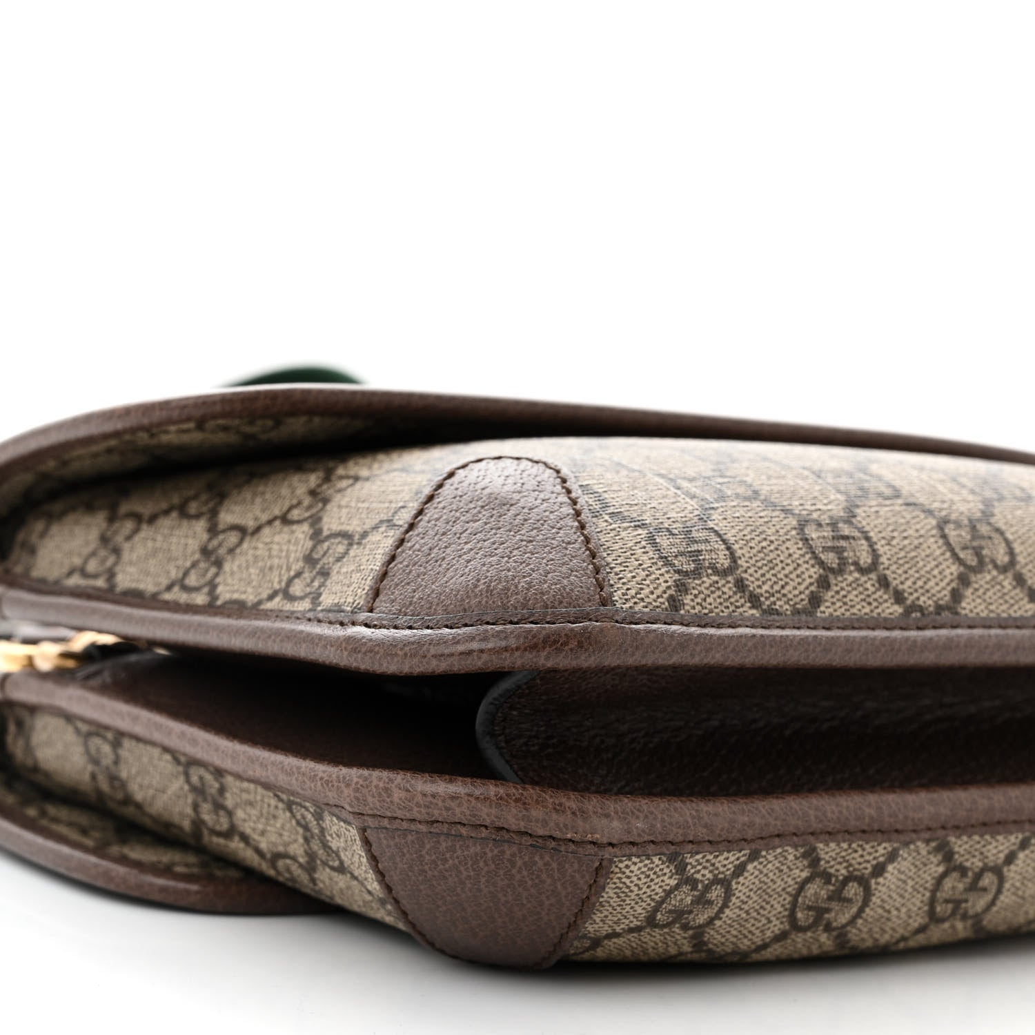 Gucci GG Supreme Monogram Web Small Neo Vintage Double Flap Messenger Bag Beige New Acero 11 of 14