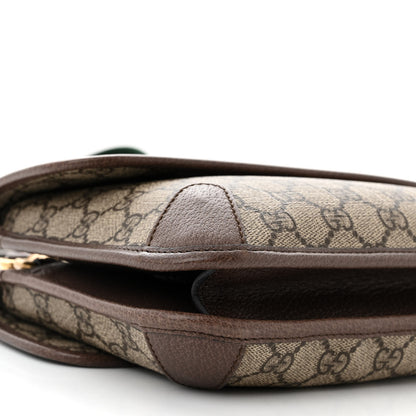 Gucci GG Supreme Monogram Web Small Neo Vintage Double Flap Messenger Bag Beige New Acero 11 of 14
