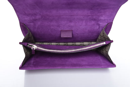 Gucci GG Supreme Monogram Embroidered Small Dionysus Shoulder Bag Purple 5 of 10