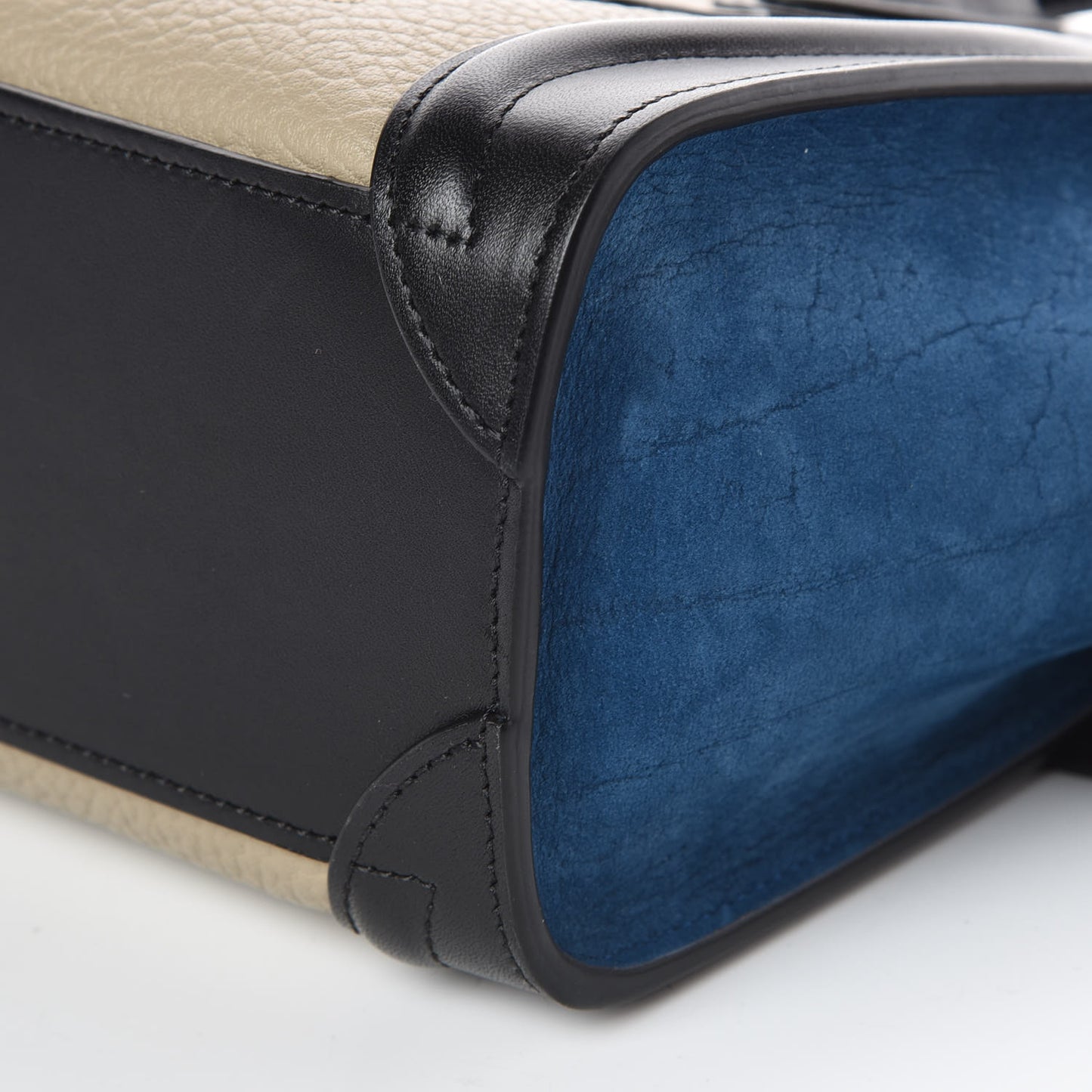 Bullhide Calfskin Nano Tri-Color Luggage Light Taupe