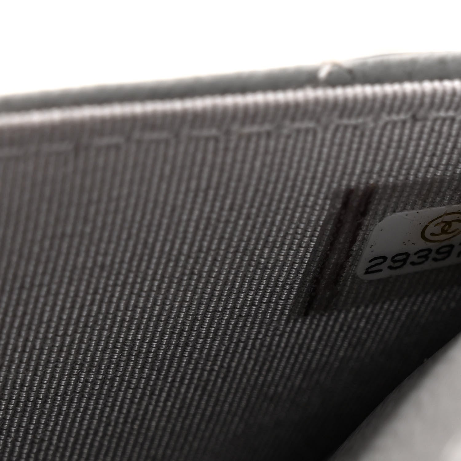 Chanel Grained Calfskin Quilted CC Box Wallet On Chain WOC Grey 8 of 11