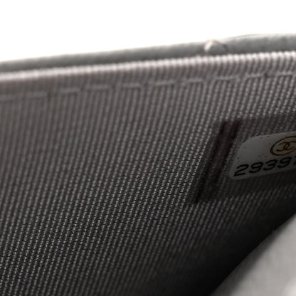 Chanel Grained Calfskin Quilted CC Box Wallet On Chain WOC Grey 8 of 11