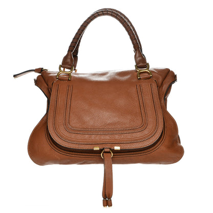 Chloe Calfskin Large Marcie Satchel Tan 1 of 17