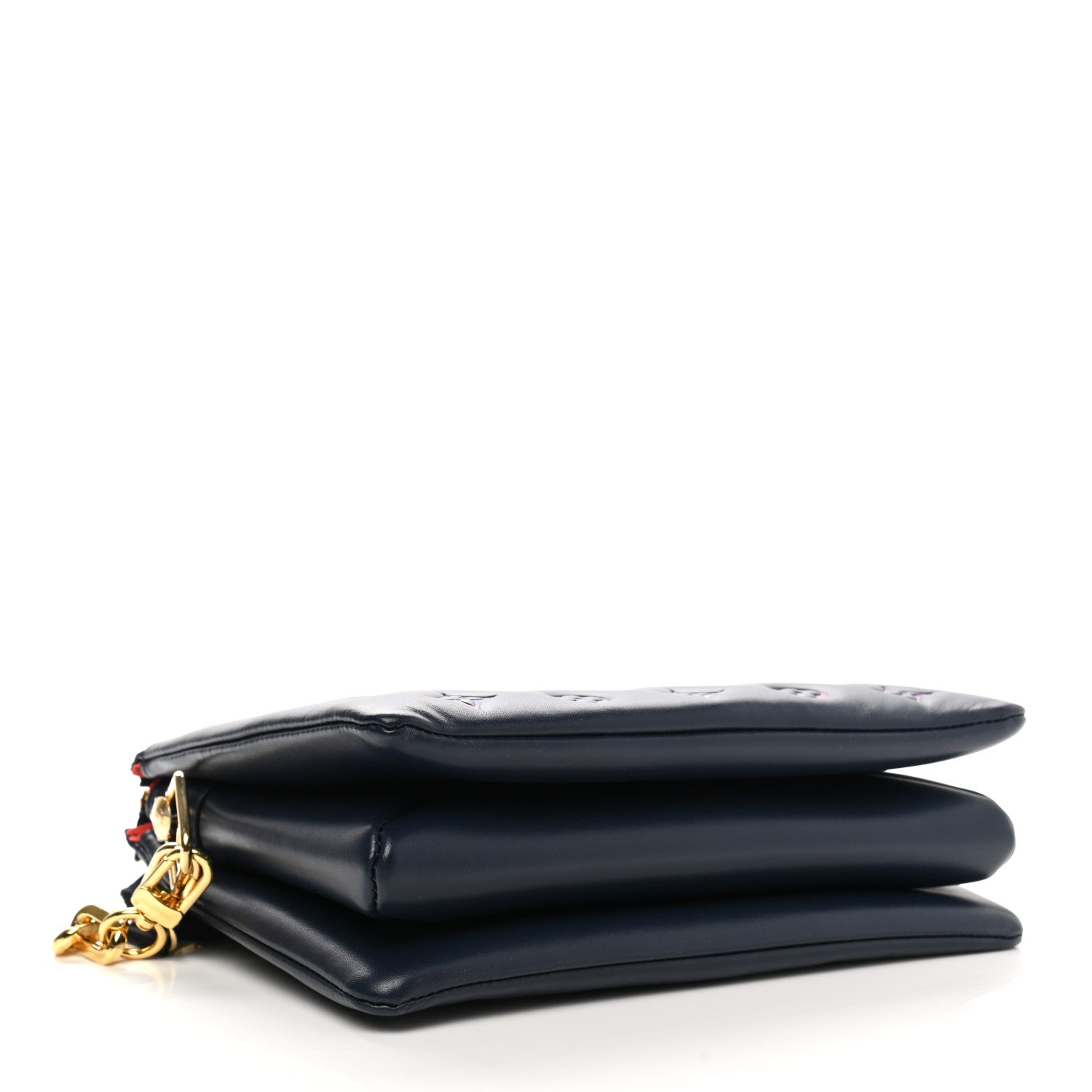 Louis Vuitton Lambskin Embossed Monogram LV Garden Coussin PM Navy 4 of 10